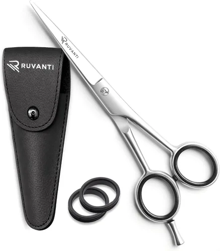 Ruvanti Tijeras de corte de pelo profesionales - Tijeras de peluquería para uso en el salón y en el hogar - Filo afilado duradero Tijeras De Tijera