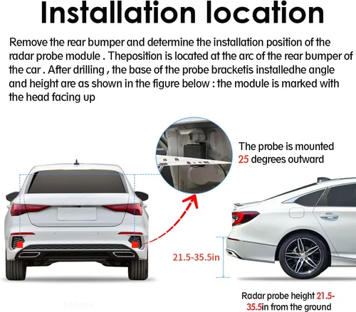 Miniatura 6 de BY-J Sistema de detección de punto ciego para automóvil, sensor de radar de onda milimétrica de 24 GHz, kit de sistema de monitoreo de punto ciego