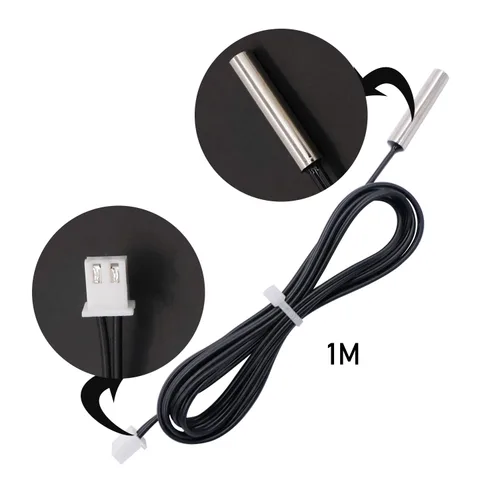 Miniatura 3 de TWTADE 5 sensores de temperatura de termistor 1M 10K B3950, capaces de soportar -25 a 257.0 °F, sondas sensibles con sensor de temperatura NTC tiene