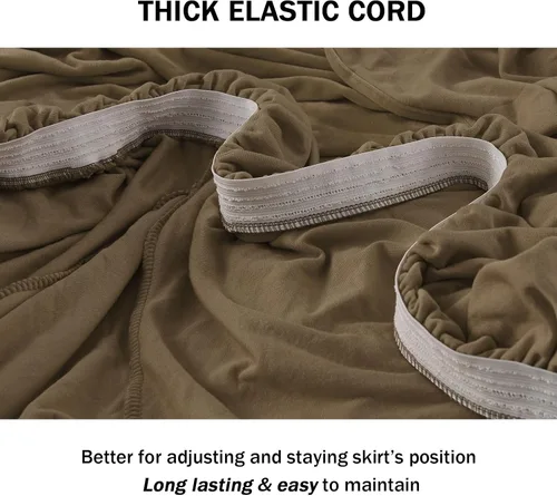 Miniatura 4 de NICEEC Funda de Sofá Súper Suave de 1 Pieza Marrón Funda Deslizable para Sofás Elástica Universal de Spandex Fundas de Sofá para Sala de Estar Fácil
