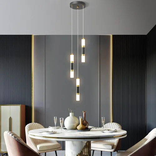 Miniatura 8 de Iluminación colgante moderna de cocina sobre isla regulable LED de 3 luces mini lámpara colgante, luces colgantes de cocina y dormitorio, accesorios