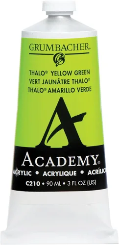 Miniatura 7 de Grumbacher Academy Pintura acrílica, 3.0 fl oz, luz verde permanente, 3 onzas