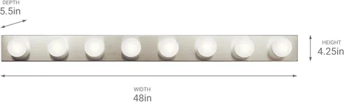 Miniatura 8 de Kichler Baño lineal 624NI de 24 pulgadas, níquel cepillado