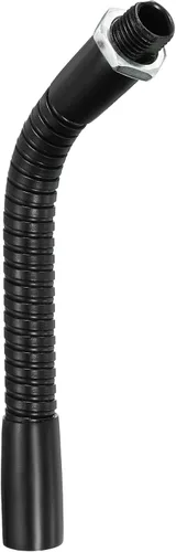 PATIKIL Cuello de cisne universal de 4.7 in/4.7 pulgadas, manguera flexible de metal de rosca fina M10, extensión de tubo de cuello de cisne de Negro