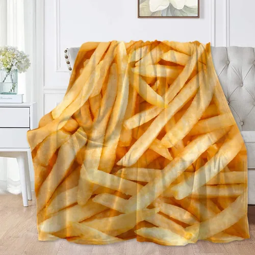 Miniatura 29 de Manta de frijoles horneados 3D para niñas, niños, suave y acogedora manta de vellón divertida para cama, sofá, sillas, para todas las estaciones