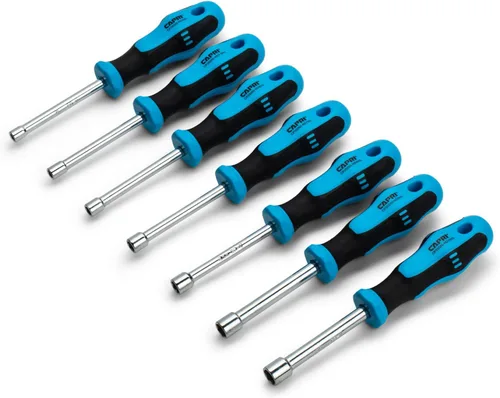 Miniatura 7 de Capri Tools Kontour - Juego de destornilladores de tuercas, eje hueco de 3 pulgadas, métrico, 7 piezas