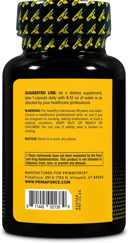 Miniatura 3 de Primaforce KSM-66 Extracto de raíz de Ashwagandha (600 mg) 60 cápsulas vegetarianas - 5% Withanólidos con BioPerine