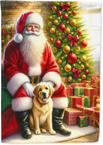 Miniatura 75 de Caroline's Treasures DAC4159CHF - Bandera de casa de Husky siberiano y Papá Noel para porche, grande, para colgar en la pared, poliéster