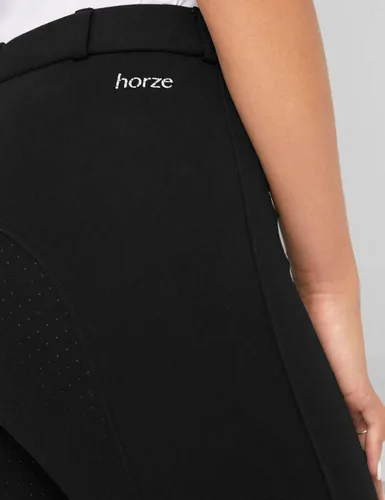 Miniatura 10 de HORZE Active - Pantalones de asiento completo con agarre de silicona para mujer Cintura de tiro medio con bolsillo frontal