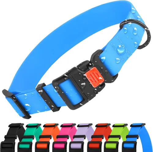 Miniatura 8 de CollarDirect Collar de perro impermeable - Collar de silicona, plástico, resistente al olor, fácil de limpiar, para perros grandes, medianos y Verde