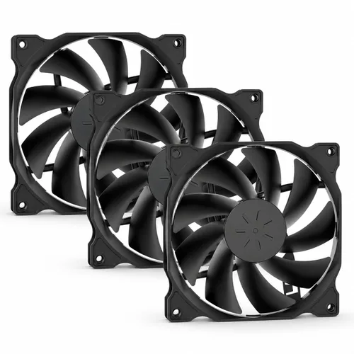 uphere 12BK3-3 - Paquete de 3 ventiladores de carcasa de computadora de larga duración de 4.724 in para refrigeración de cajas de computadora