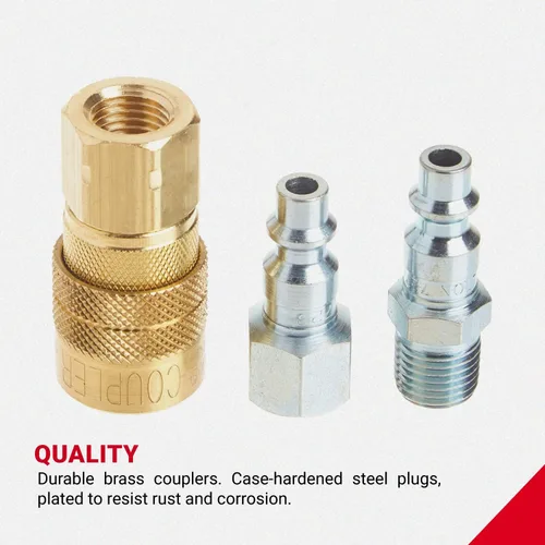 Miniatura 4 de Milton S-210 NPT kit acople y conector macho, NPT 1/4'' (12 unidades)