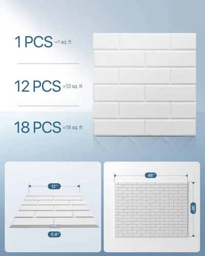 Miniatura 7 de Kuchoow Paneles de pared insonorizados, paneles acústicos autoadhesivos, paquete de 12 paneles a prueba de sonido de alta densidad para paredes