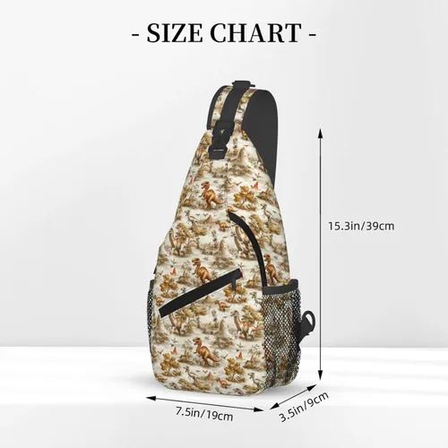 Miniatura 2 de Small Crossbody Bags for Women Men - Vintage Dinosaur Print Adjustable Shoulder Bag Fanny Packs Belt Sling Bag Crossbody Purses Backpack for Travel