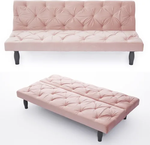 Miniatura 9 de Sofá cama tipo futón, moderno, tapizado, plegable, para sala de estar compacta, sofá reclinable de tela, para apartamentos pequeños, espacios
