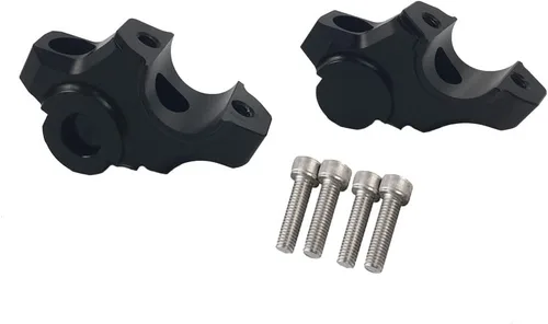 Para Yamaha MT09 FZ09 XSR900 Manillar Riser Higher Back Extender Adaptador Raiser 2012 2013 2014 2015 2016 2017 2018 MT FZ 09 (negro)