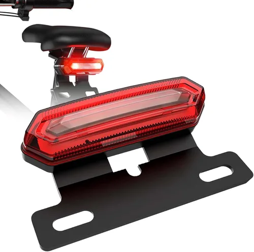 Luz trasera de bicicleta eléctrica, luz trasera de bicicleta eléctrica de alto brillo, reflector trasero de bicicleta de 48 V con conector SM, luz