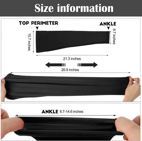 Miniatura 3 de Tatuo Mangas de Compresión para Piernas Manga Larga hasta la Rodilla Protección UV para Hombres y Mujeres Deporte Baloncesto Fútbol Americano