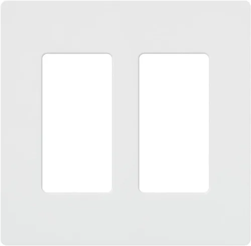 Lutron CW-2-WH-12 Placa de pared Decorador Claro blanca de 2 Gang (paquete de 12) | CW-2-WH Blanco