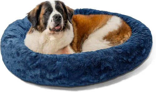 Miniatura 11 de Best Friends by Sheri - The Original Calming Donut - Cama calmante en forma de dona para perros y gatos - Pelo largo, gris escarcha, S, 23 x 23