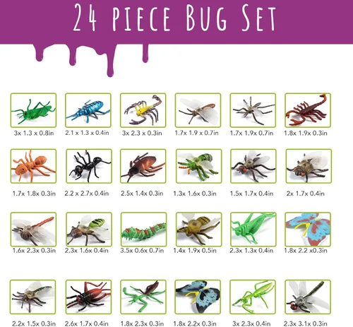 Miniatura 8 de DIY jr Creepy Archi Tiles - Azulejos magnéticos para niños - Bloques de construcción coloridos con insectos, bolsa de almacenamiento, calcomanías