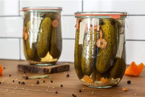 Miniatura 5 de WECK - Tarros para iniciador de masa madre - Tarros de vidrio clásicos para masa madre con tapa de vidrio - Tarro de tulipán de boca ancha de 1