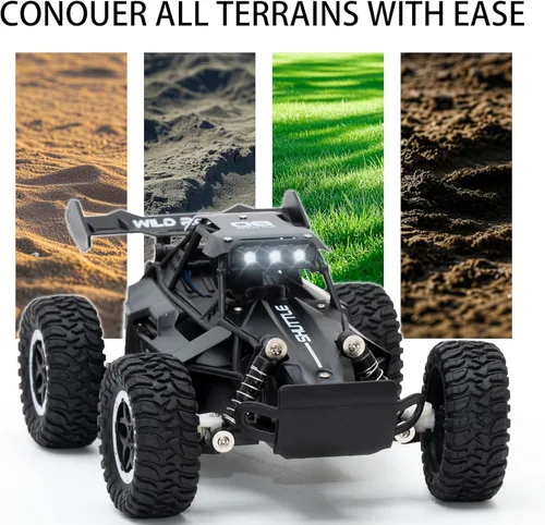 Miniatura 4 de Coche de control remoto RC Cars 1:16 All Terrain Monster Truck LED, 2WD Off Road Hobby RC 2.4GHz de alta velocidad, 20 Km/h RC Car Juguetes Regalo