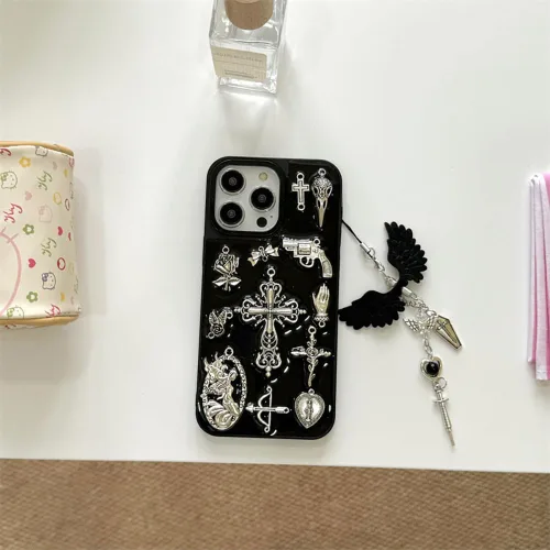 Miniatura 7 de Roemary Funda retro para iPhone 14 Pro Max, para iPhone 14 Pro Max con diseño de ángel, diseño de moda, funda protectora de TPU suave para iPhone