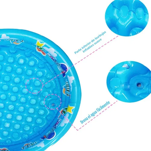 Miniatura 2 de Piscina infantil de 3 anillos para niños pequeños, 48"X12", piscina para niños, piscina inflable de pelotas para bebés, piscina pequeña para bebés