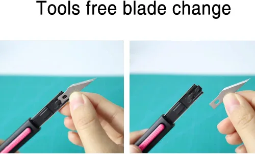 Miniatura 4 de Cuchillo de precisión para manualidades y hobby Nova, cortador de seguridad premium para recortar, deshebrar vinilo y arte, diseño plano innovador