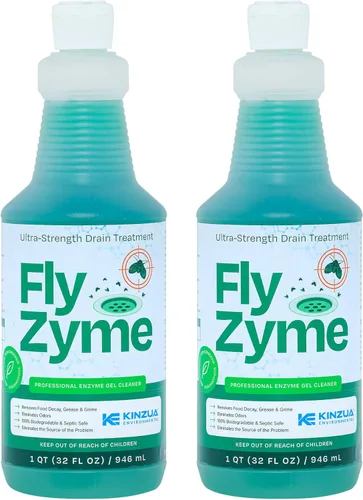 Kinzua Environmental Fly-Zyme, limpiador de drenaje enzimático altamente concentrado para tuberías, gel de drenaje para moscas de la fruta,