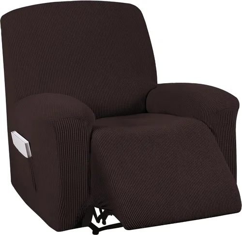 Miniatura 26 de Turquoize Funda elástica para silla reclinable, funda para sofá reclinable, funda de sofá de 1 pieza con bolsillo lateral, funda protectora