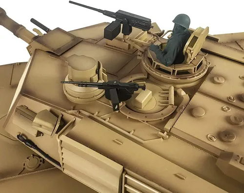 Miniatura 5 de Heng Long US en stock, RC Tank 1/16 7.0 Abrams RTR RC Tank 3918 360° Torreta Barril Recoil Metal Track Unidad de fumar Tanque de batalla Vehículos