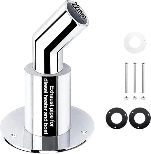 Piel de escape de acero inoxidable 316 a través del casco, 10 piezas, montaje de accesorios de tubo de tubo de 0.866 in/8.66 pulgadas, para