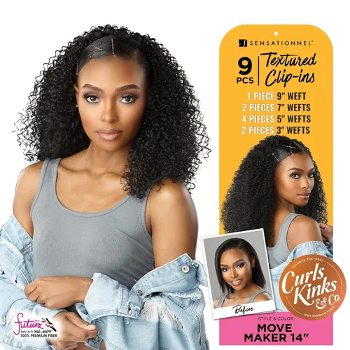 Miniatura 2 de Sensationnel Curls Kinks & Co - Clip texturizado - MOVE MAKER 14″ (Color: 2 marrón oscuro)
