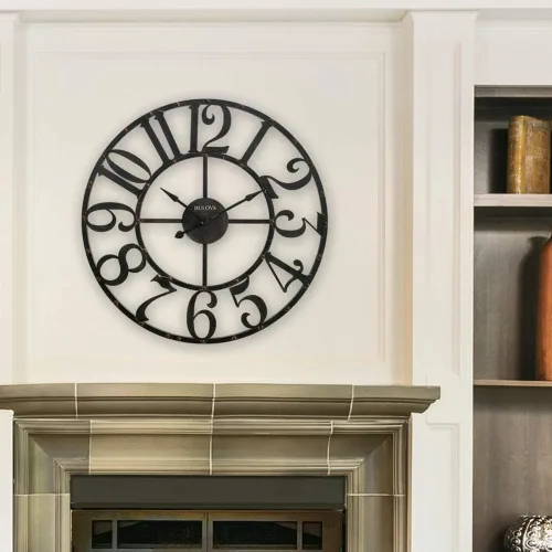 Miniatura 2 de Bulova C4821 Gabriel - Reloj de pared de gran tamaño, color marrón rústico