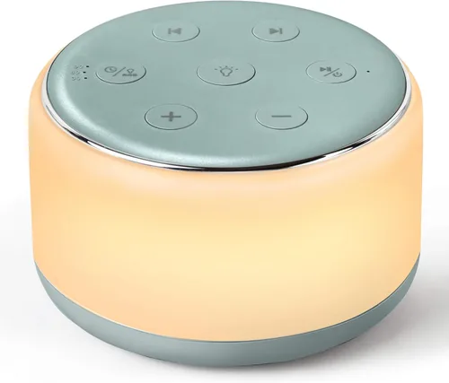 Miniatura 8 de FamiSym Máquina de Ruido Blanco para Bebé para Dormir con Luz Nocturna – 34 Sonidos Relajantes, Máquina de Ruido Blanco Recargable para Niños