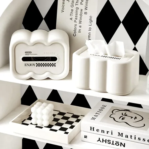 Miniatura 5 de Amiya Papel Pintado Negro y Blanco con Diamantes para Despegar y Pegar Papel de Vinilo Geométrico en Rombo para Cuarto de Lavado Cocina Baño Papel