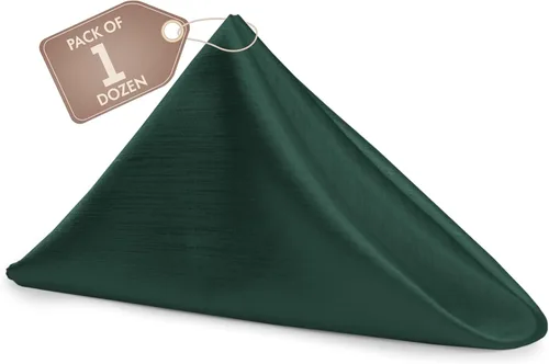 Miniatura 140 de Ultimate Textile -1 docena de servilletas reversibles Shantung Satin - Majestic - Servilletas de tela Majestic de 17 x 17 pulgadas, color marrón