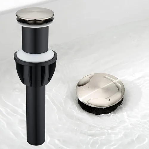 Miniatura 10 de TIORIY Desagüe Pop Up Cromado para Lavabo de Baño, con Rebosadero Tapón de Lavabo de Baño de Plástico para Grifo de Vasija, Montaje de Tocador