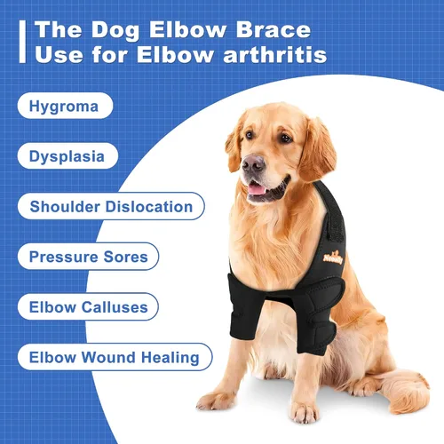 Miniatura 3 de NeoAlly Almohadillas protectoras para coderas de perro para codo canino y hombro, higroma de codo, displasia, osteoartritis, callos de codo, úlceras