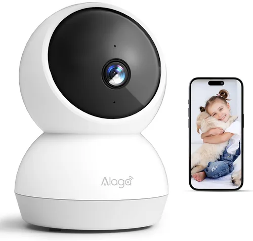 Miniatura 13 de Cámara para interiores, cámara de seguridad HD 3K para interiores, cámara para mascotas con inclinación panorámica de 360°, audio bidireccional