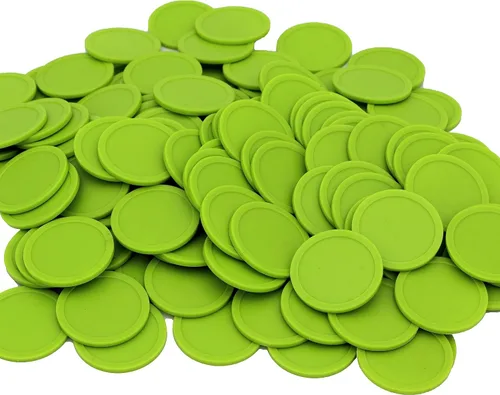 Miniatura 3 de Caja de 1.37 pulgadas de 1.378 in de 120 monedas de conteo para fichas de póquer y monedas de juego (verde césped, 1.378 in/1.37 pulgadas)