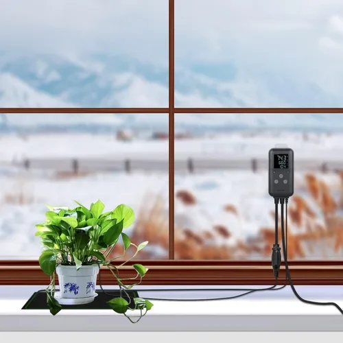 Miniatura 6 de Termostato de reptil, controlador de temperatura de invernadero, termostato digital impermeable para fermentación de cerveza casera, incubación
