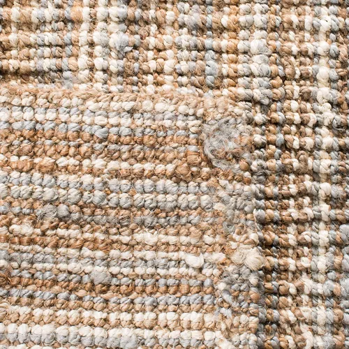 Miniatura 8 de SAFAVIEH Alfombra de área de 9 x 12 pies, colección de fibra natural, grande, gris y marrón natural, yute hecho a mano, estilo de granja, pelo