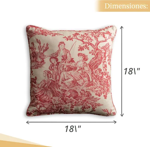 Miniatura 5 de Maison d' Hermine The Miller - Funda de cojín decorativa 100 % de algodón, tejido Toile de Jouy Para sofá, sillón, dormitorio, hogar, sala
