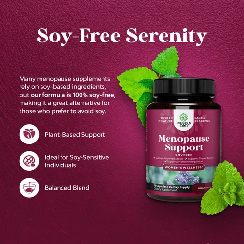 Miniatura 3 de Suplemento completo de menopausia herbaria para mujeres, cápsulas de equilibrio hormonal femenino sin soja para sudores nocturnos, sofocos y cambios