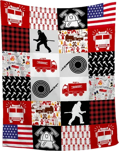 Miniatura 13 de PANDASBLANKET Manta personalizada con nombre para niños, adultos, mascotas, camión de bomberos, automóvil, manta personalizada para cumpleaños