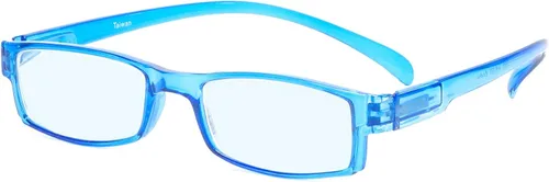 Miniatura 17 de Calabria 762 Gafas de lectura colgantes alrededor del cuello, lentes azules o transparentes, para hombres y mujeres, duraderos y modernos, patillas