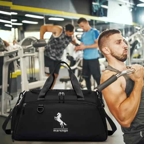 Miniatura 8 de Bolsa de gimnasio, Negro -, Bolsa de gimnasio Bolsa de lona